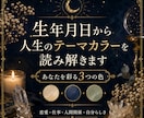 生年月日から人生のテーマカラーを読み解きます あなたを彩る3つの色と、今必要なメッセージをお届けします イメージ1