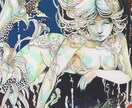 繊細な線描でクオリティの高い一枚絵を制作します ペン画、カラー、データ納品対応 イメージ2