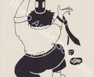 シンプルでインパクトがあるイラストを白黒で描きます ヨーロッパテイストで手描き独特の温かみを感じるスタイルです イメージ7