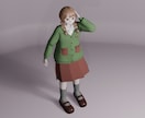 フルスクラッチでキャラクターを3Dモデリングします Vtuberさんの3D化やVRChatのアバターに！ イメージ2