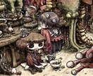 描き込まれた線画の可愛いイラスト制作します アナログ感のある線画でキュートやポップ、雰囲気のある絵も！ イメージ6