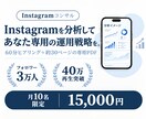 Instagramを分析して伸ばす戦略を提案します 月10名限定！あなた専用の運用戦略を徹底分析→PDF化 イメージ1