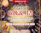 あなたの取扱説明書を20ページのPDFで作ります なぜ自分は、こうなのか。 自分を考えるための材料として。 イメージ1