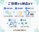 PDF・画像の情報をExcelに整理・入力します 散らばった情報を、必要な項目に沿って見やすい一覧にまとめます イメージ3