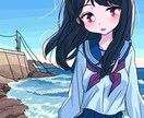 背景つき女の子イラストを描きます キャラ＋背景を作画したイラストを描きます！使用用途は自由です イメージ3