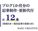現役のプロライターがブログ1か月分を代行します 新規8本＋既存4本の更新。キーワード選定から入稿まで イメージ1