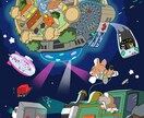 いろいろごった煮！情報量多めのイラスト描きます 広告にもピッタリ！雑誌の挿絵製作経験のある絵描きが描きます！ イメージ2