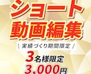 ショート動画専門✓ 1分3,000円で対応します TikTok・YouTube・Instagram対応◎ イメージ1
