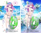最短当日！IRIAM◎夏の水着イラスト描きます 配信にも！6種の水着から選べる◎キャラを即納でお書きします イメージ6