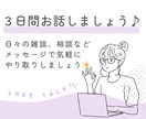 気軽な話相手に♪３日間メッセージでやり取りします 日々の雑談でもなんでもOKです♪楽しくお話ししましょう✨ イメージ1