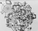 ごちゃごちゃした線画を描きます 大きなモチーフから連想を広げます。 イメージ2