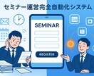 最短即日納品】セミナー申込〜管理を自動化します 手作業で困っている事務作業を自動化します イメージ1