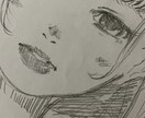人の顔の絵（アナログ）描きます シャーペン、鉛筆等でのアナログでの作成です。 イメージ1