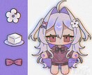 ぬい風ミニキャラ描きます ぬい風ミニキャラと簡易な2〜3つのモチーフ入り1枚絵です イメージ3