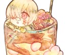 水彩で可愛いアイコン描きます 色鮮やか、温かい雰囲気のデフォルメイラスト イメージ2