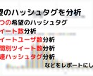Twitterのハッシュタグの分析行います ツイートに埋め込むハッシュタグの時間別ツイート数など分析 イメージ3