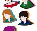 可愛いイラストSNSアイコン作成します 趣味や好きな物をコラージュして イメージ2