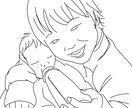 線画でシンプルお洒落に描きます お子様やカップルの写真、好きな物をシンプルに描きます。 イメージ2