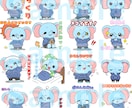 商用OK◎LINEスタンプ制作します かわいい2頭身のマスコットキャラクターをスタンプに！ イメージ2