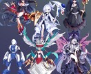 ゲーム、小説やラノベのイラスト描きます 中程度のデフォルメ、線画のないアニメ塗り イメージ2