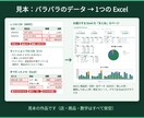 Excelの集計・グラフ化を丸ごと代行します バラバラのデータを1つの表とグラフに。合計の照合つき イメージ3