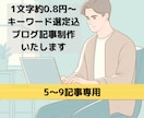 1文字約0.8円キーワード選定込5記事～制作します 文字数・記事数増減対応可能 定期購入特典有り イメージ1