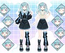 Vtuberのパーツ分けイラストを制作します キャラクターデザイン＋全身立ち絵の制作＋リギング イメージ3
