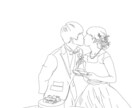 結婚式等思い出の写真をお洒落なイラストにします 素敵な思い出を絵にしてみるのはいかがでしょうか イメージ1