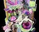 ゼンタングル風イラスト制作します 見てて飽きない細かめアートイラスト イメージ9