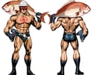 アメコミヒーロー風キャラクターポーズ自在に描きます 企業やスポーツチームのイメージアップ!アイコンやパネル仕様も イメージ2