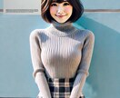 AI美女（タートルネック）画像プロンプト販売します DALL-E使用！生成！タートルネック好きにはたまらない！ イメージ2