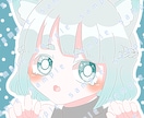 可愛い絵柄好き必見 女の子・男の子描きます キラキラ 可愛いアイコン イラスト ゆるふわ ほんわか イメージ1