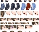 オリジナル男子高校生立ち絵を作れるPSD販売します TRPG、ゲームキャラ、創作など自由に楽しめます！ イメージ4