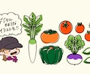 商用OK★お野菜のカットイラスト描きます ちょっとしたお野菜のイラストがほしぃ人へ イメージ2