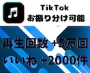 TikTok再生数5万回、いいね2000増やします TikTok集客・チャンネル増やし・宣伝・拡散手伝います！ イメージ1