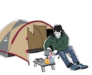 キャンプのイラスト描きます アイコンやキャンプステッカーに イメージ9