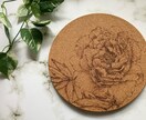 写真から似顔絵を制作し足形と一緒にコルクに焼きます 成長記念に残せる似顔絵と足形アート制作 イメージ8