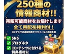 250種の情報商材！！　再販可能商材をお届けします 全て再配布権利付！コンテンツの追加特典やリライトなど用途多数 イメージ2