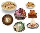 商用可◎料理・食べ物等々のイラスト描きます 自店のメニューや、ステッカー・グッズなど色んな用途は様々！ イメージ1