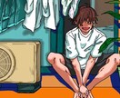 歌ってみた/配信/オリジナルMVをお描きします おしゃれな他にはない色使いをご提案できます。 イメージ3
