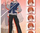 男女対応可｜綺麗なイラストなんでもお描きします 一枚絵/立ち絵/ミニキャラ/キャラデザ/アイコン/サムネ イメージ3