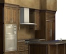 キッチンお部屋のデザインを3D レンダリングします コンピューターの3Dのスペースデザインとレンダーリング イメージ5