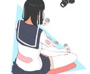 最短1日！ポップな雰囲気のある女の子の絵を描きます 【募集再開しました】SNSのアイコンやパンフレットの挿絵へ！ イメージ1