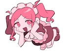 単色で目立つ！かわいいミニキャラ描きます アイコンやグッズに！イメージカラーがひと目でわかる！ イメージ2