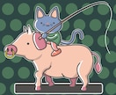 可愛い絵本テイストの動物キャラクターお描きします 間抜けだけど、何だか憎めない子達を心を込めて イメージ3