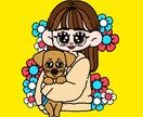 似顔絵風イラストお描きします ポップでハッピーな似顔絵風イラスト イメージ7
