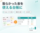 Excel・スプシを使える台帳に作り直します 散らかった顧客・売上・在庫の表を整理｜集計まで自動に イメージ1