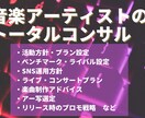 音楽アーティストのトータルコンサルティングします SNS戦略から見せ方や楽曲制作まで活動全体をコンサルします イメージ1