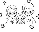 記念日に大切な方に似顔絵をプレゼントします シンプルなイラスト/デフォルメ似顔絵/ミニキャラ似顔絵 イメージ2