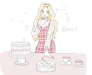 おしゃれな女の子のイラストを作ります SNSのアイコンなど、さまざまなイラストかきます！ イメージ3